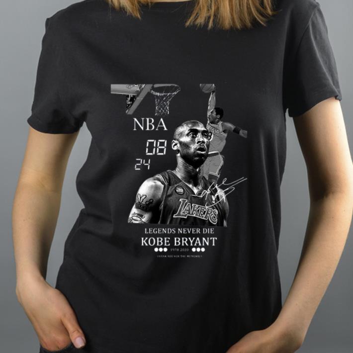 Pretty NBA 08 24 Legends Never Die Kobe Bryant Thank You For The Memories shirt