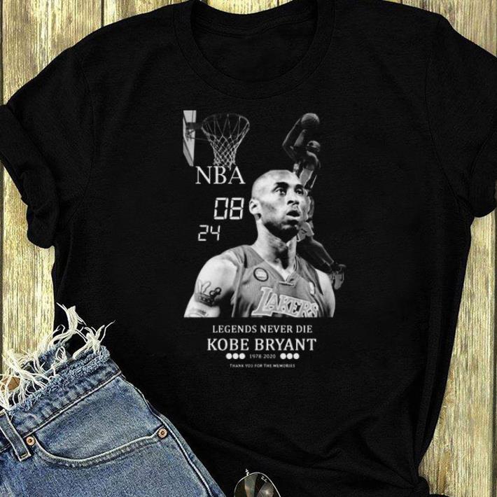 Pretty NBA 08 24 Legends never die Kobe Bryant 1978 2020 shirt