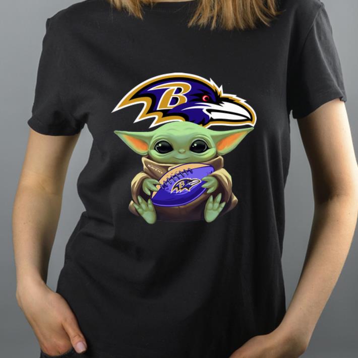 Top Baby Yoda Baltimore Ravens NFL ball Star Wars shirt