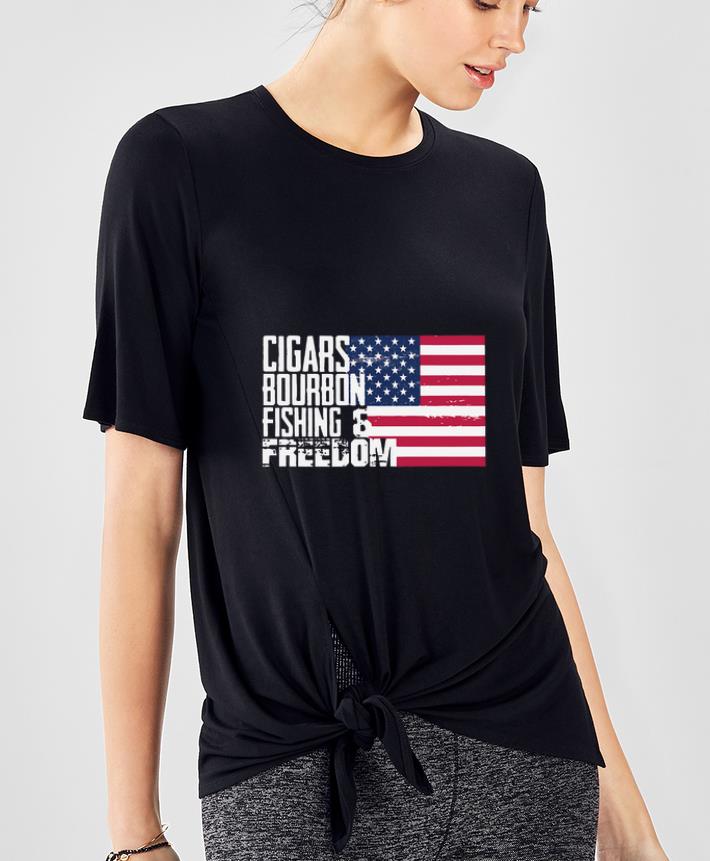 Top Cigars Bourbon Fishing And Freedom shirt