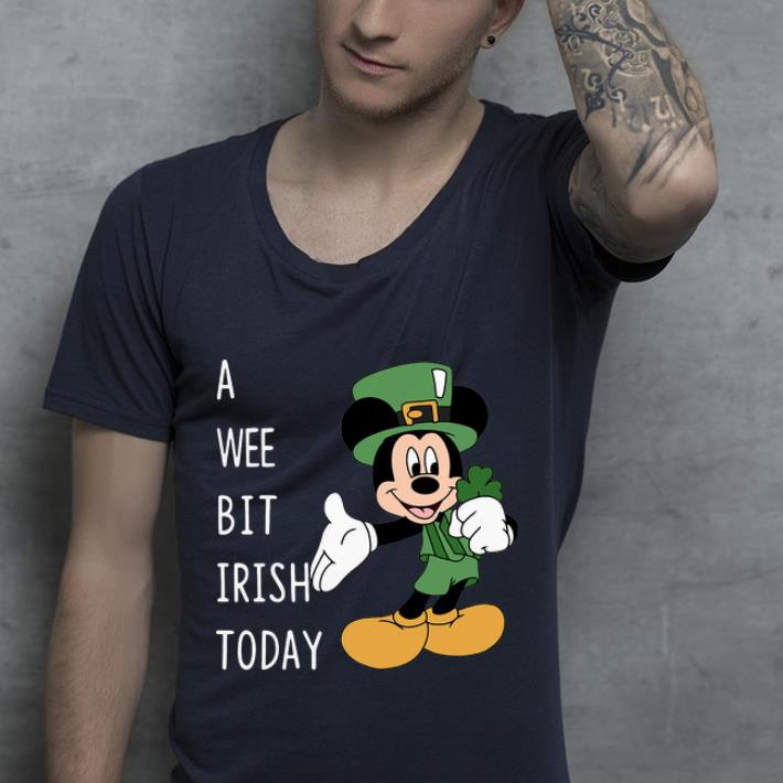 Top Mickey Mouse A Wee Bit Irish Today Shamrock St. Patrick's Day shirt