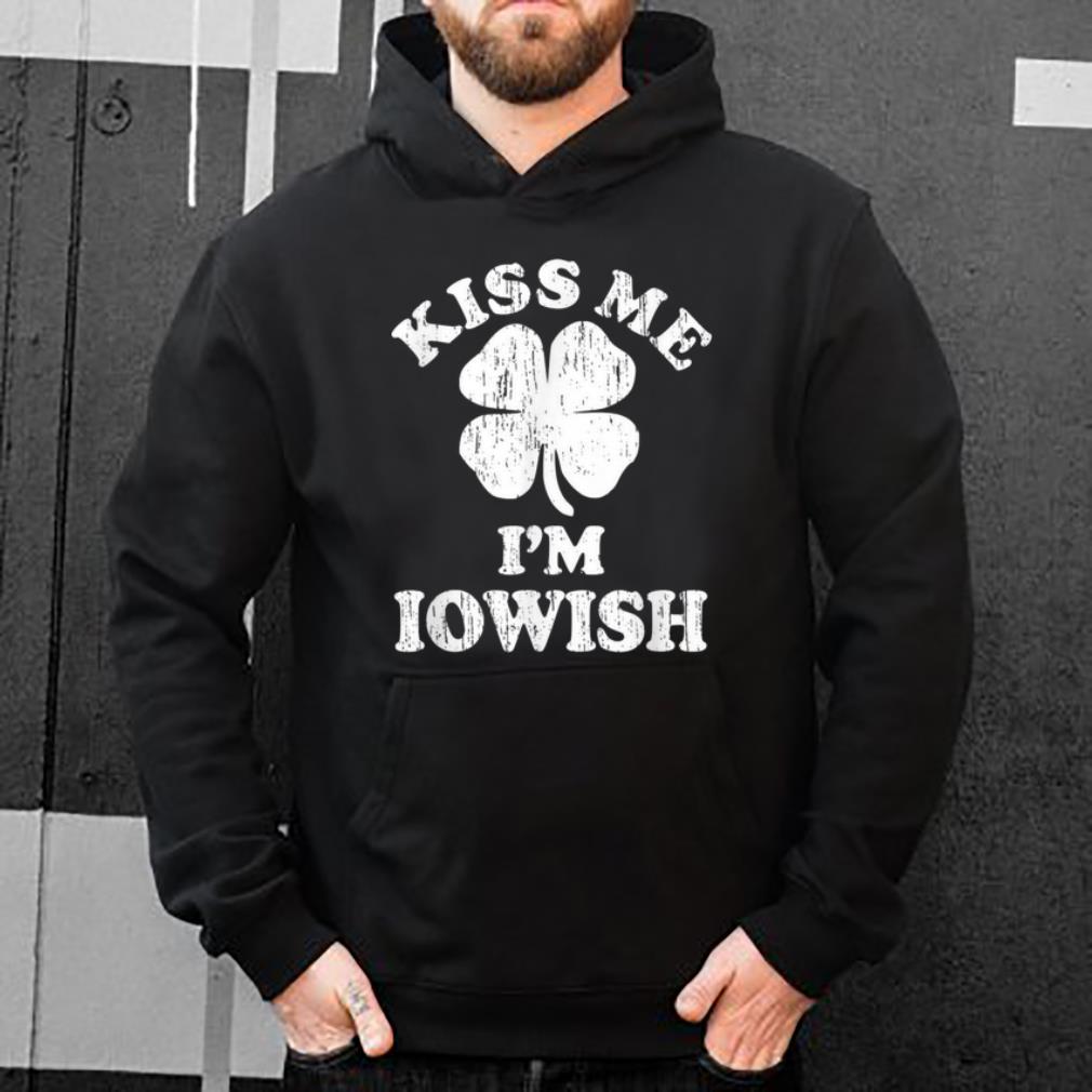 Top Vintage Kiss Me I'm Iowish Shamrock Funny St Patricks Day shirt