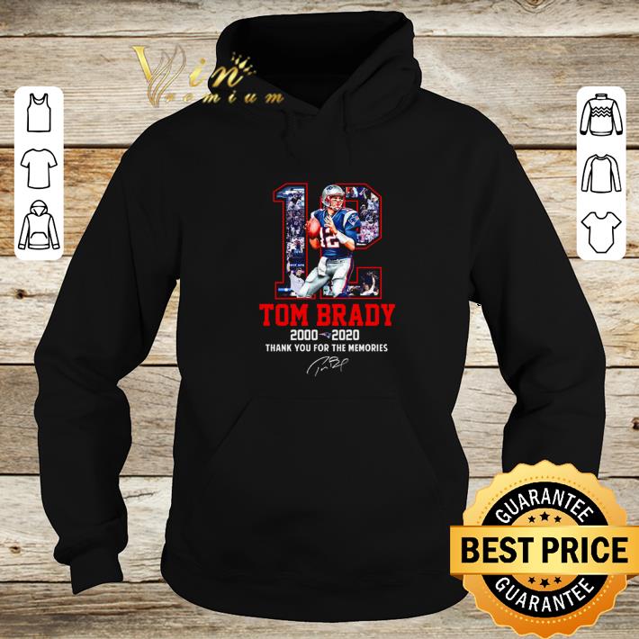 12 Tom Brady Patriots 2000-2020 thank you for the memories shirt