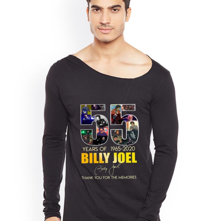 Awesome 55 Years of Billy Joel 1965 2020 thank you for the memories shirt