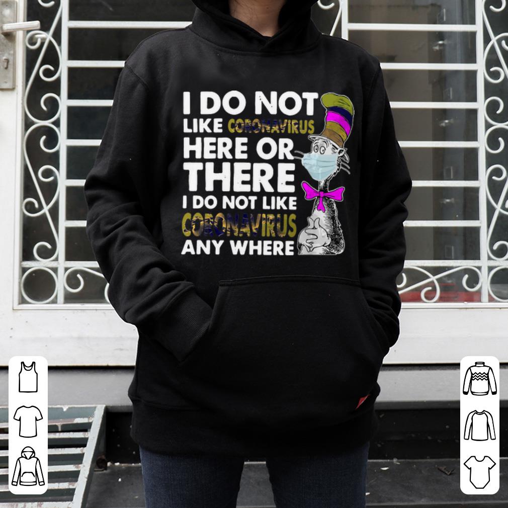 Awesome Dr.seuss I Do Not Like Coronavirus Here Or There Or Any Where shirt