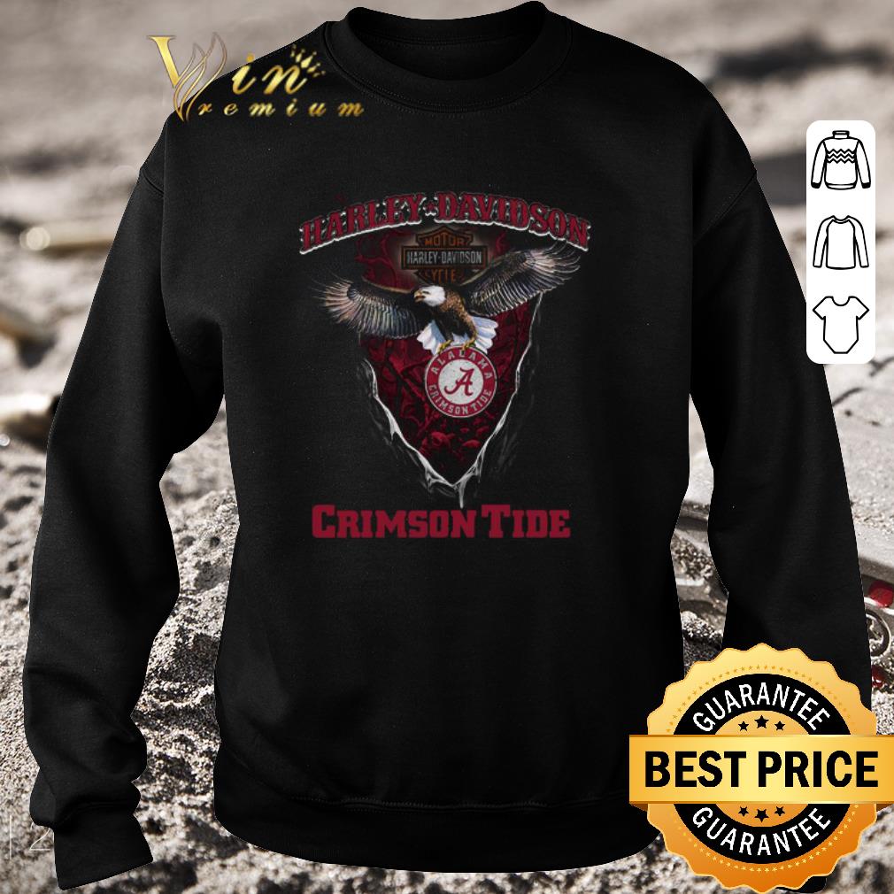 Awesome Eagle Harley Davidson Alabama Crimson Tide shirt