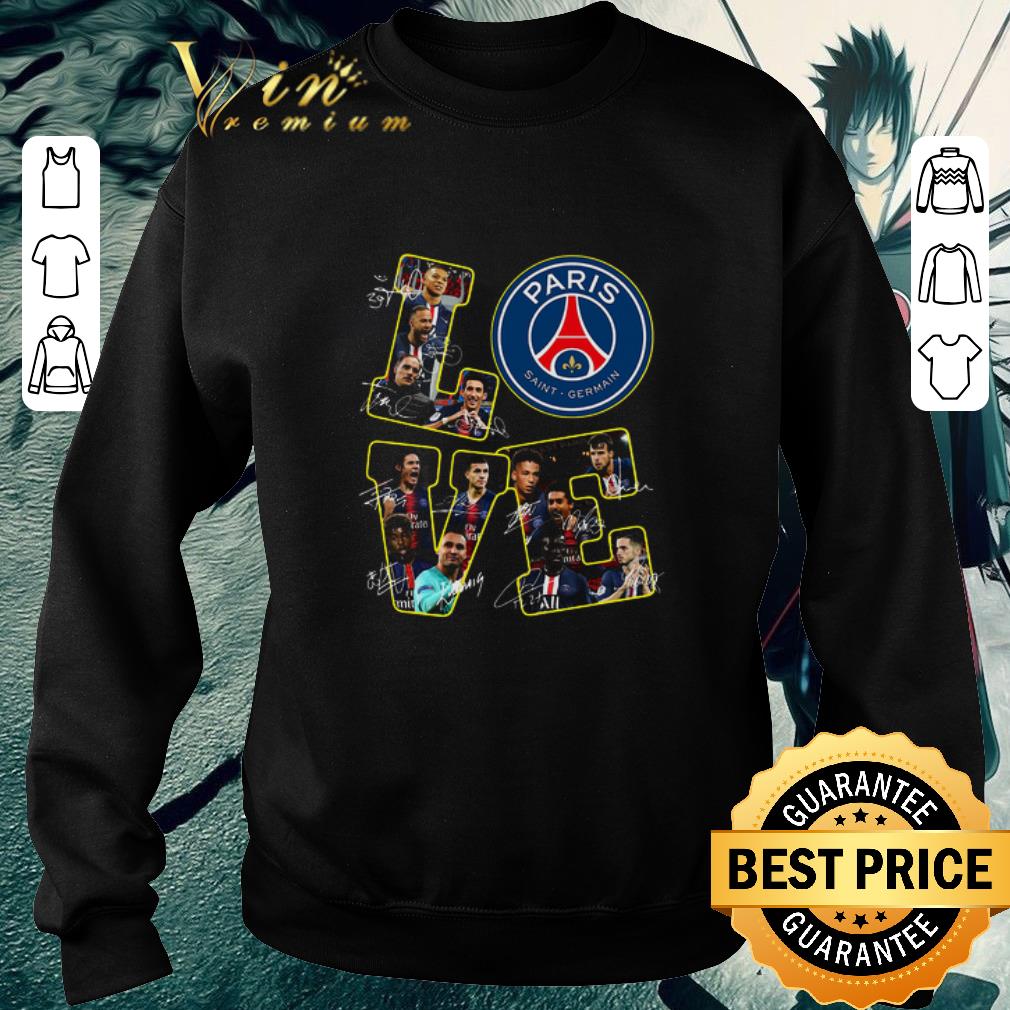 Awesome Love Paris Saint-Germain logo signatures shirt 6 Awesome Love Paris Saint-Germain logo signatures shirt