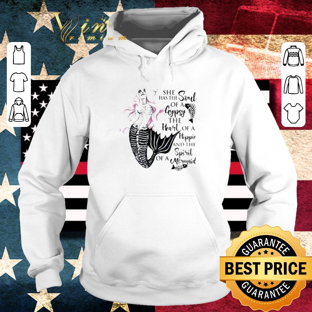 Awesome Mermaid Skull She has the soul of a gypsy the heart of a Hippie shirt 6 Awesome Mermaid Skull She has the soul of a gypsy the heart of a Hippie shirt
