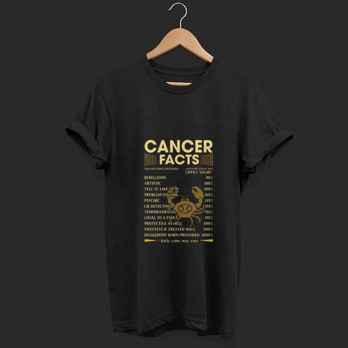 Awesome Zodiac Cancer Facts Awesome Zodiac Sign Daily Value shirt