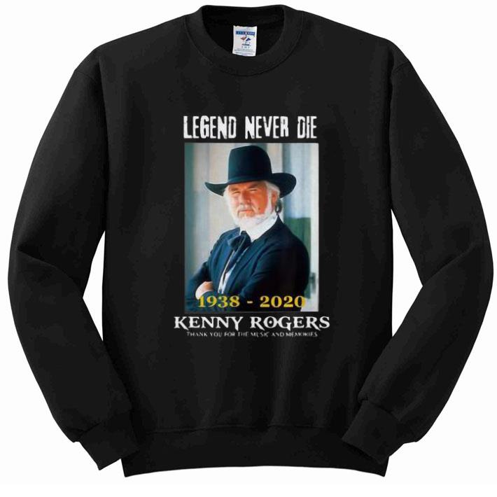 Beautiful Legend Never Die 1938-2020 Kenny Rogers Thank For Music Memories shirt