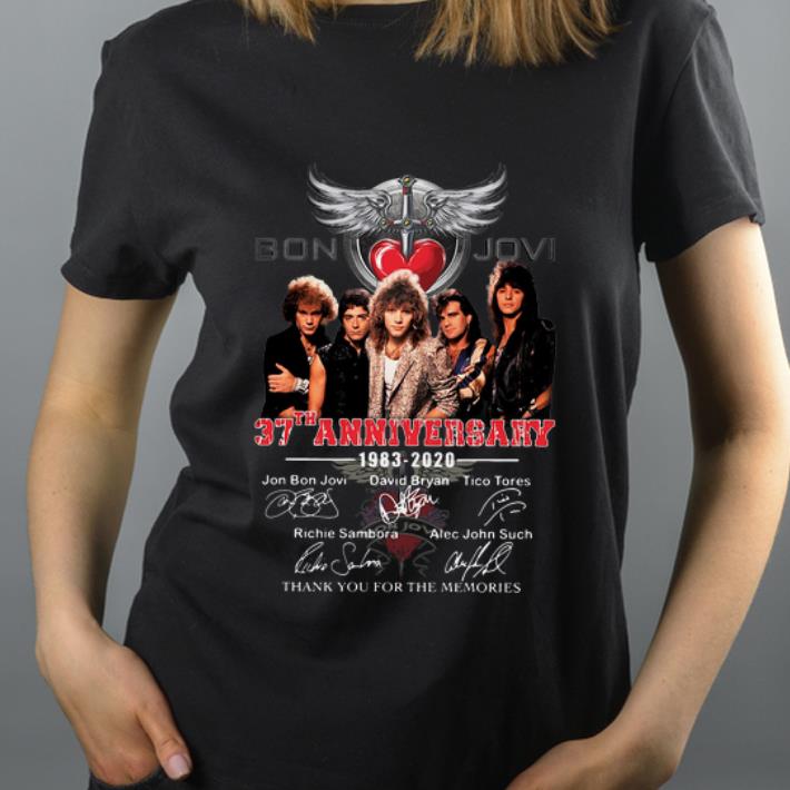 Great Bon Jovi 37th Anniversary Signatures Thank You For The Memories shirt