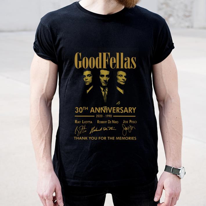 Great GoodFellas 30th anniversary 1990 2020 thank you for the memories signatures shirt