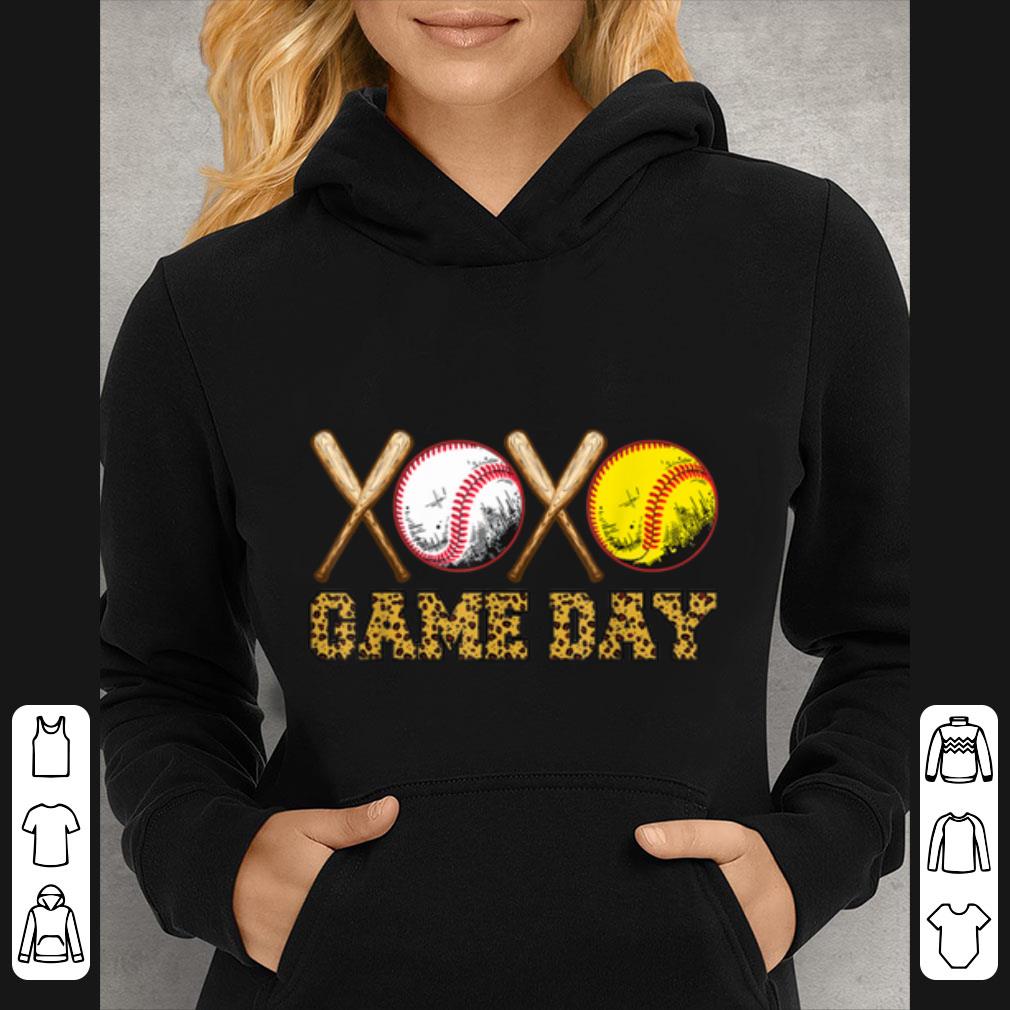 Great Mom Baseball Softball Leopard Print Game Day Mothers Day shirt