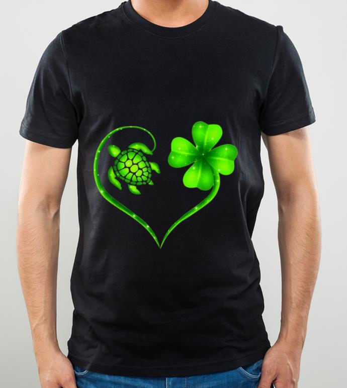 Hot St. Patrick Day Irish Heart Turtle And Shamrock Lucky shirt