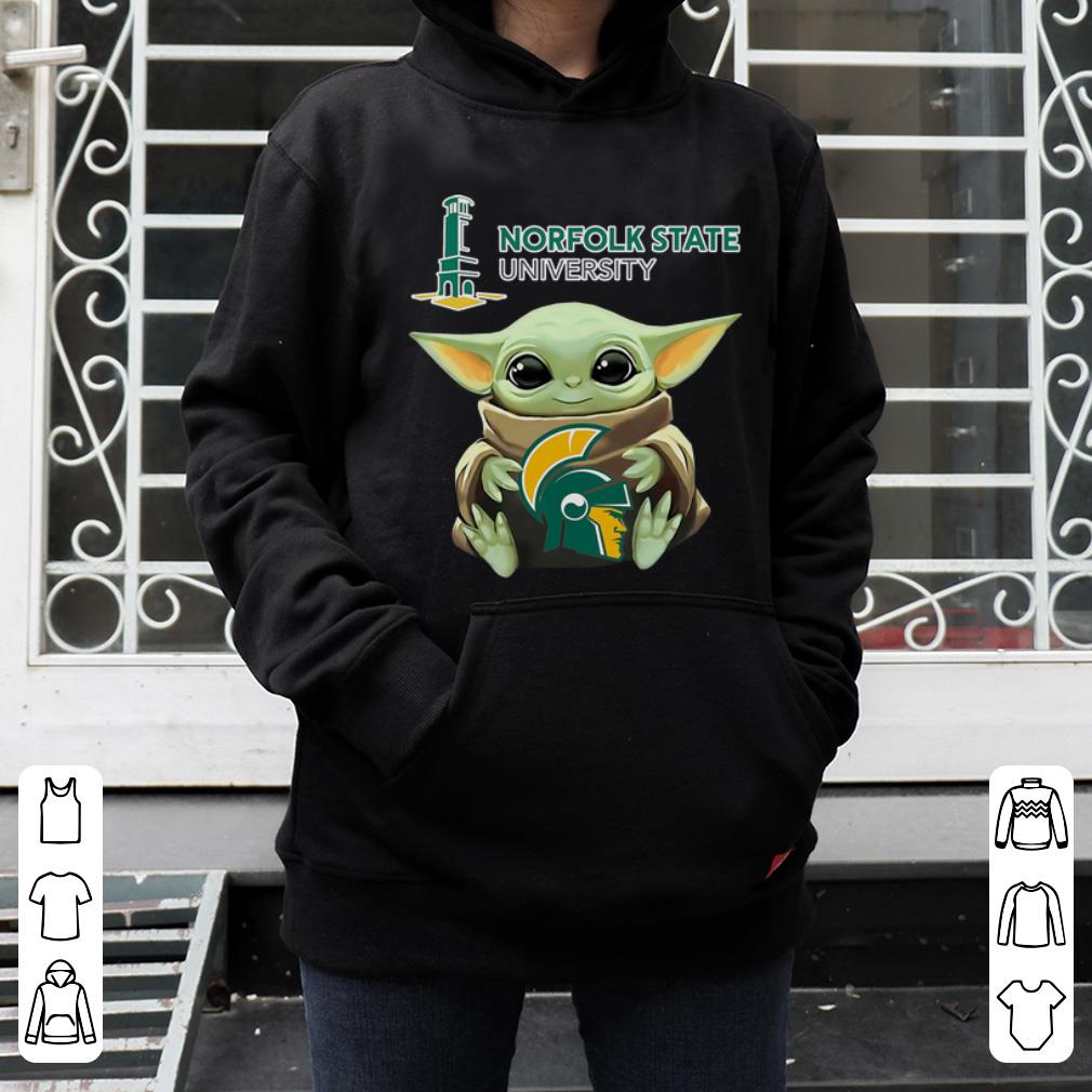 Hot Star Wars Baby Yoda Hug Norfolk State shirt