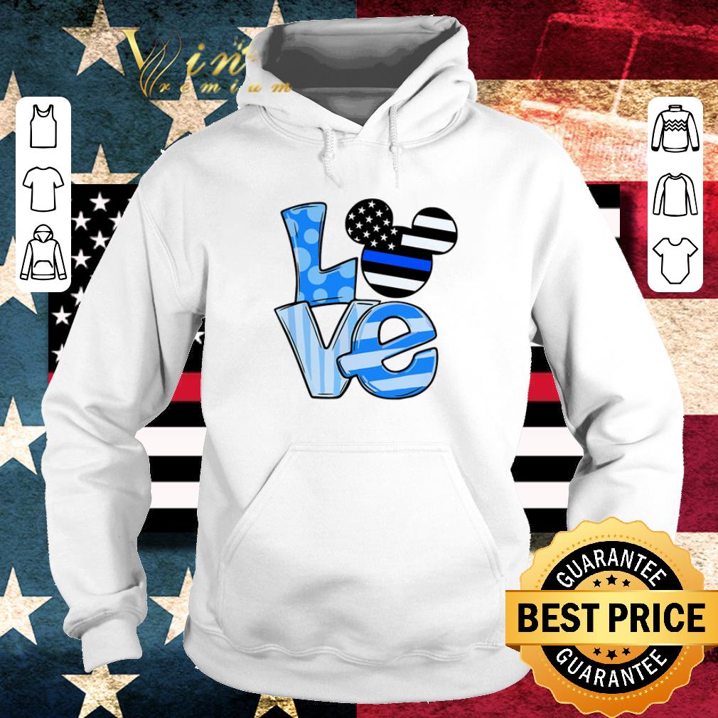 Nice Mickey Mouse Love Thin Blue Line Flag shirt