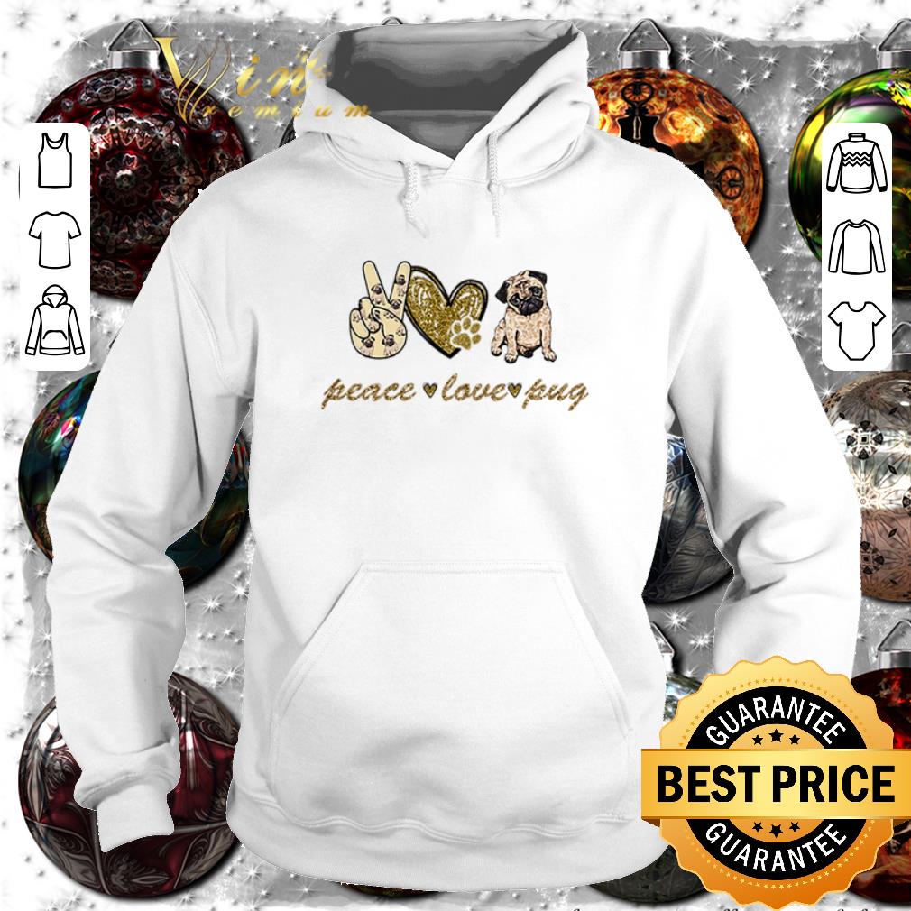 Official Glitter Peace love Pug shirt 6 Official Glitter Peace love Pug shirt