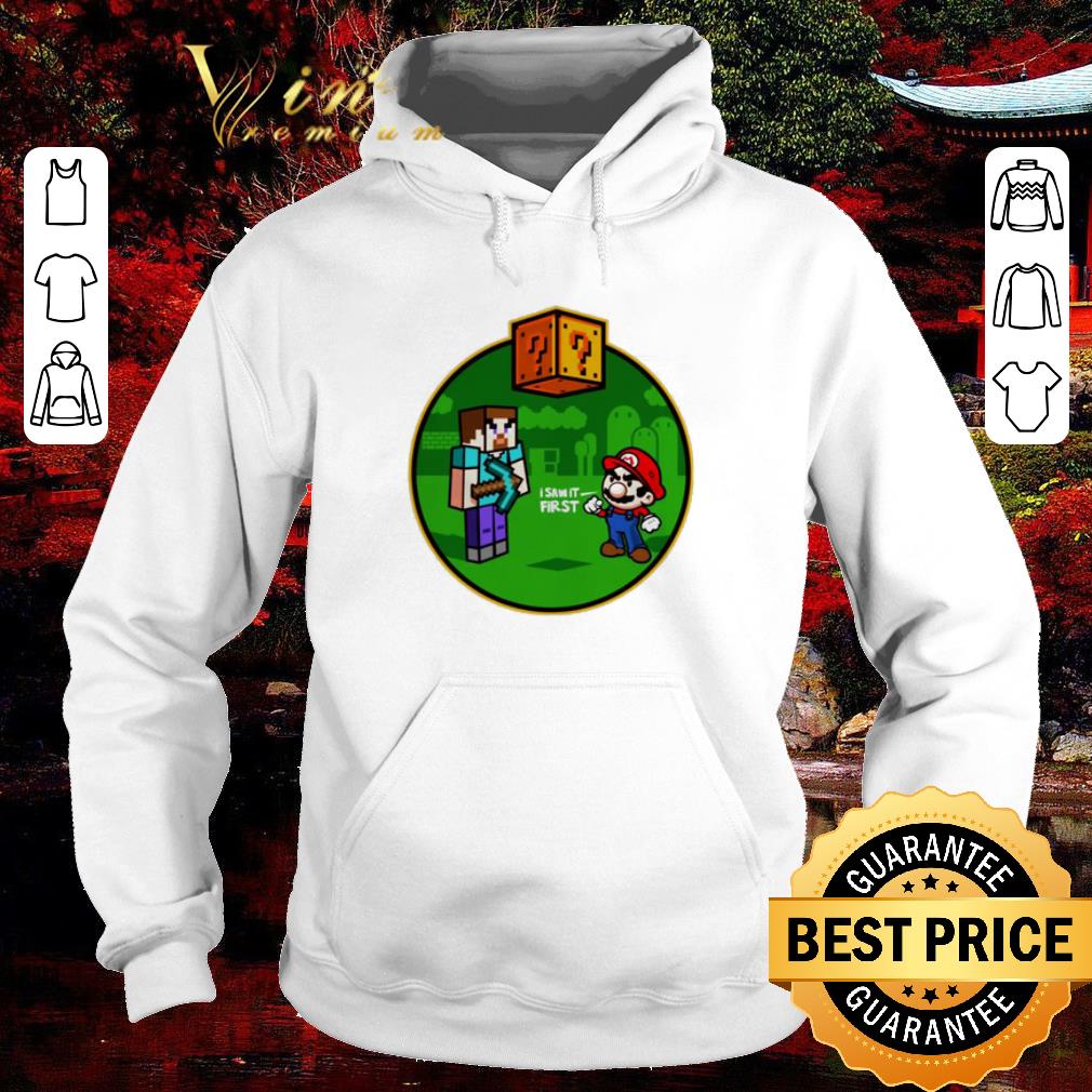 Official Minecraft Super Mario I saw it first shirt