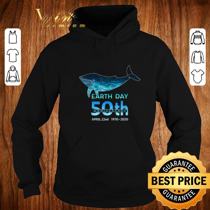 Official Whale Silhouette earth day 50th anniversary april 22nd shirt