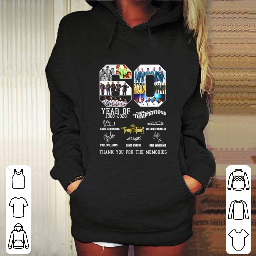 Original 60 Year of The Temptations 1960-2020 thank you for the memories shirt