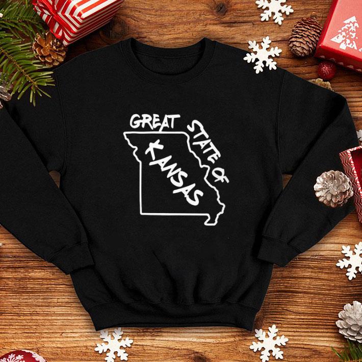 Original Great state of kansas map shirt