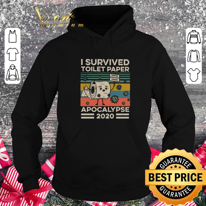 Original I survived toilet paper apocalypse 2020 Coronavirus vintage shirt