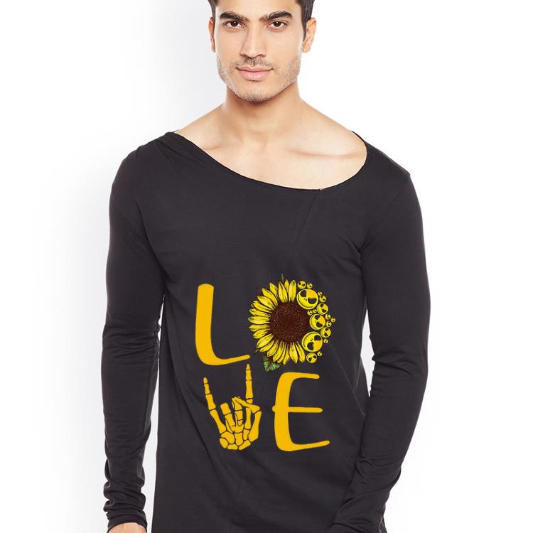 Original Love Sunflower Rock And Roll Jack Skeleton shirt