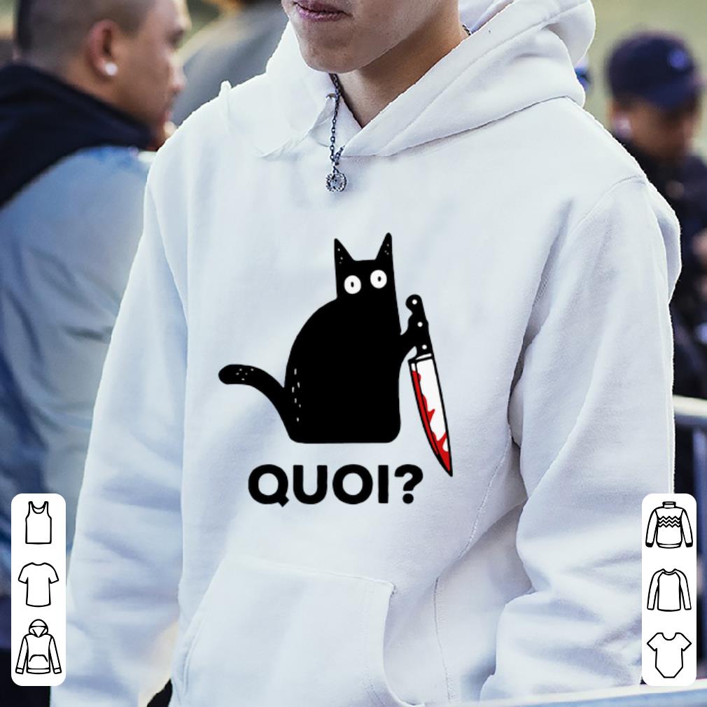 Original Quoi Black Cat Hold Blood Knife shirt