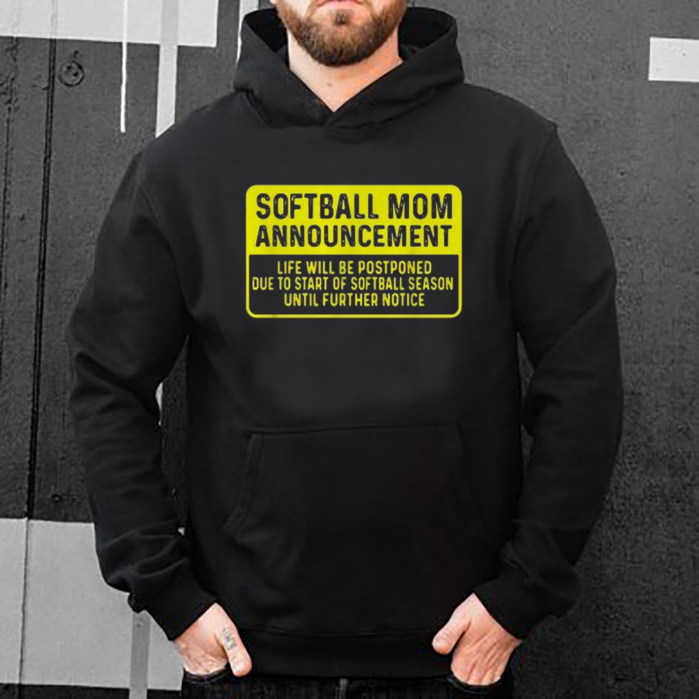 Original Softball Mom Announcement Mother's Day shirt