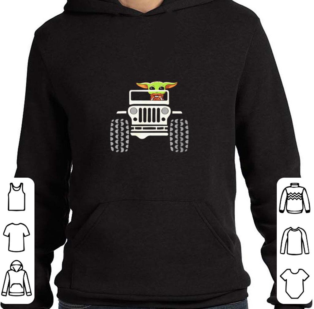 Premium Baby Yoda driving Jeep Star Wars shirt