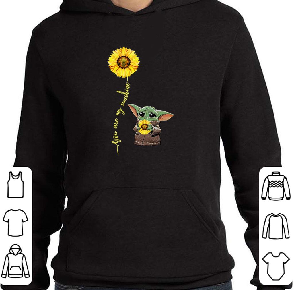 Premium Baby Yoda hug sunflower you are my sunshine Star Wars shirt