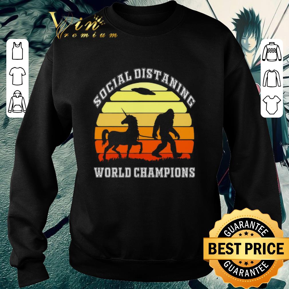 Premium Bigfoot and Unicorn Social Distancing World Champions shirt 6 Premium Bigfoot and Unicorn Social Distancing World Champions shirt