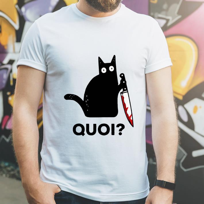 Premium Black Cat Michael Myers Quoi shirt