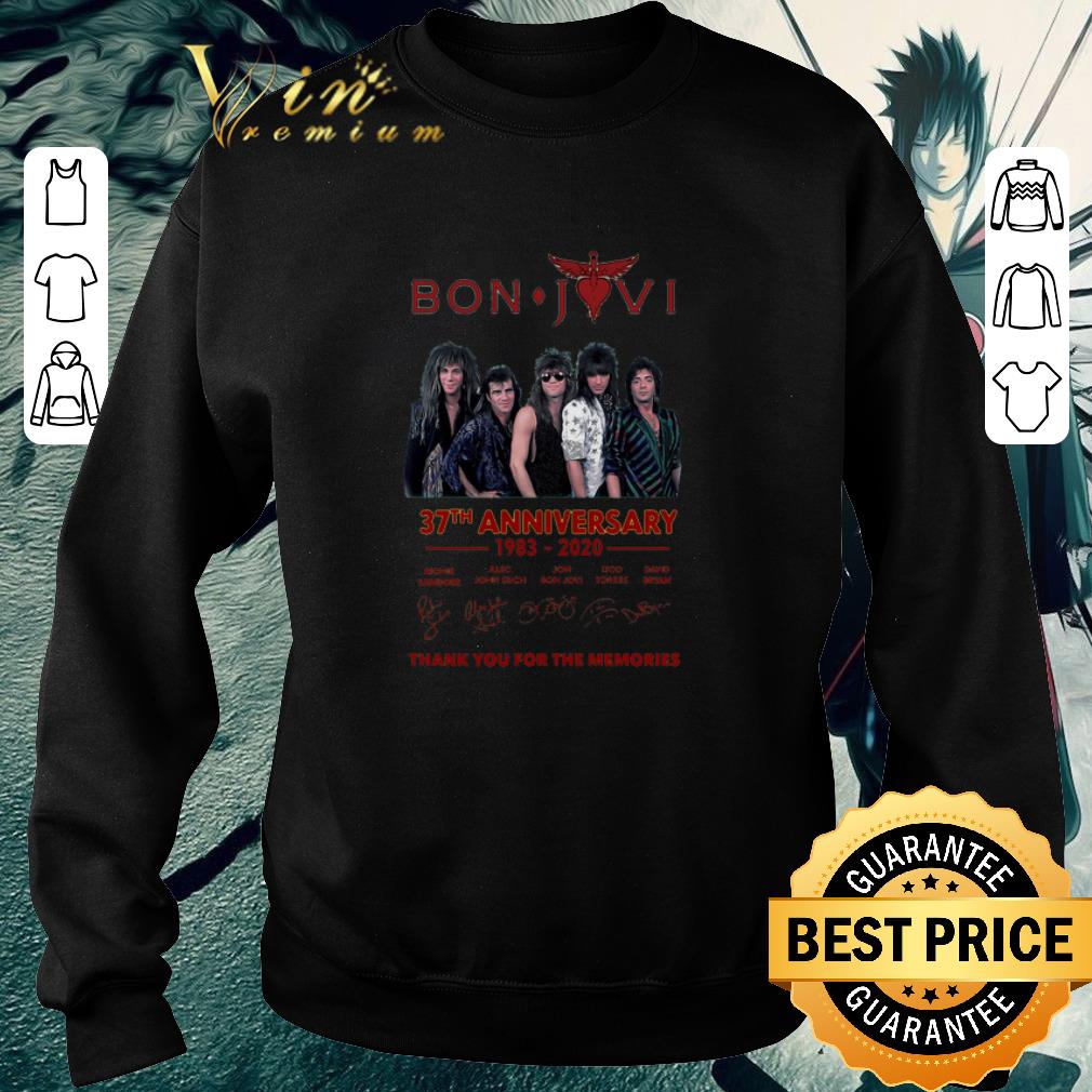 Premium Bon Jovi 37th anniversary signatures thank you for the memories shirt
