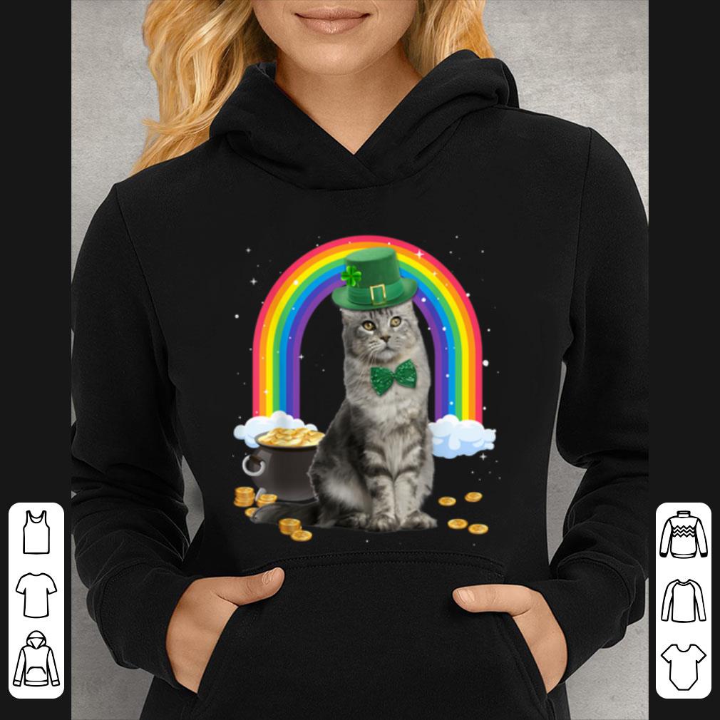 Premium Cat St Patricks Day Leprechaun Costume Shamrock Gift Girls shirt