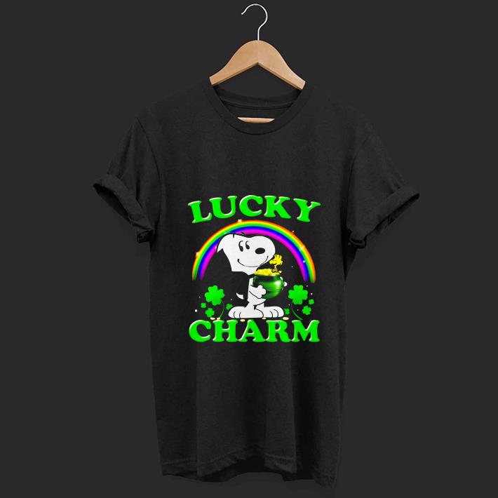 Premium St. Patrick’s day Snoopy and Woodstock Rainbow Lucky Charm shirt
