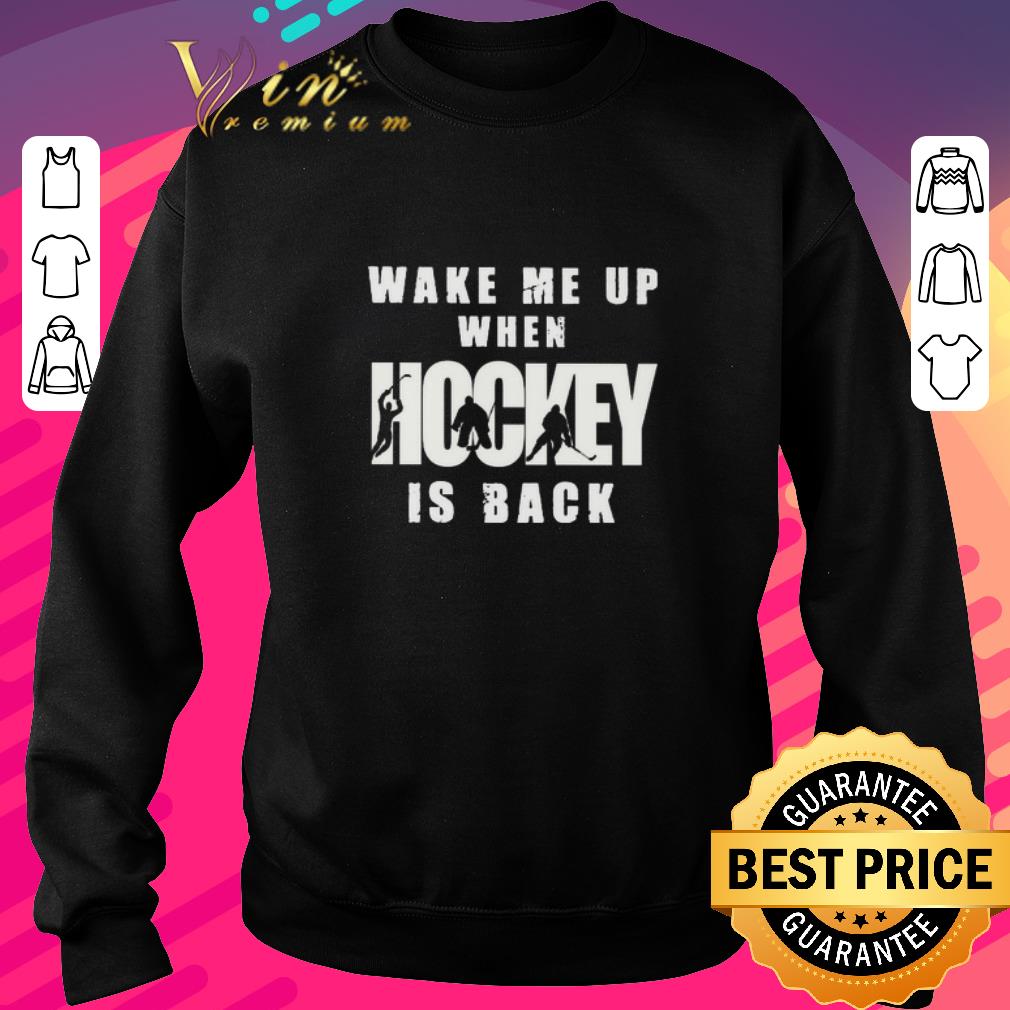 Premium Wake Me Up When Hockey Is Back Coronavirus shirt