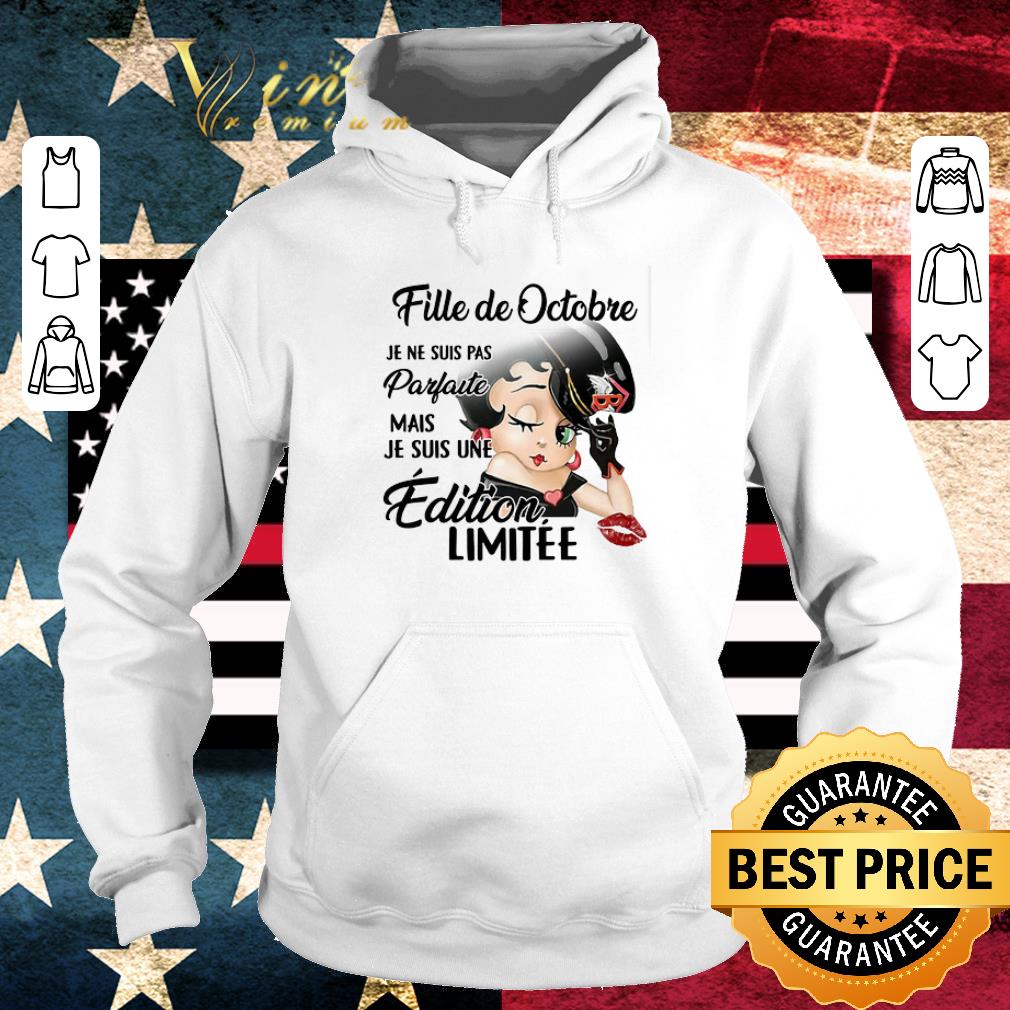Pretty Betty Boop Fille de Octobre Je Ne Suis Pas Parfaite Mais Je Suis shirt