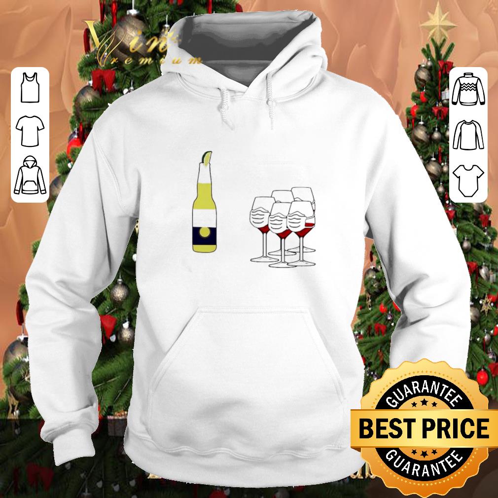 Pretty Glass wine and Corona Extra beer shirt
