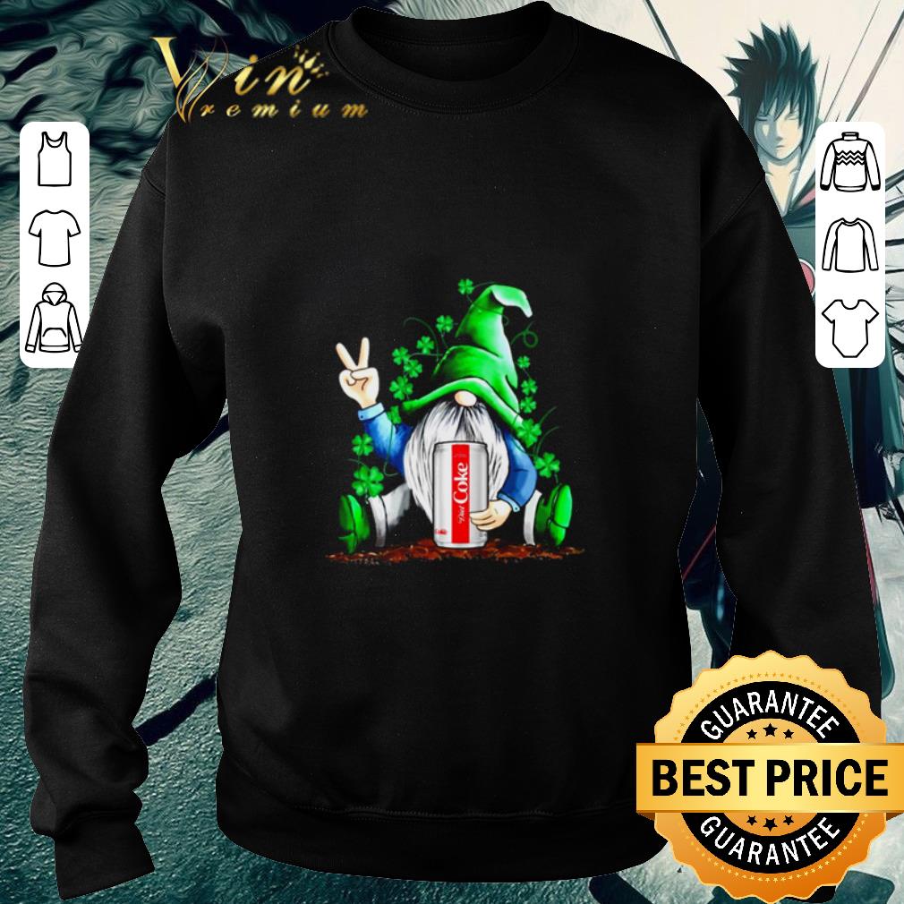 Pretty Gnome hold Diet Coke Irish Shamrock St. Patrick's day shirt