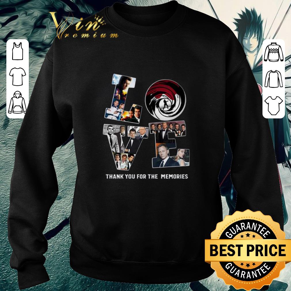 Pretty Love Jame Bond 007 thank you for the memories shirt