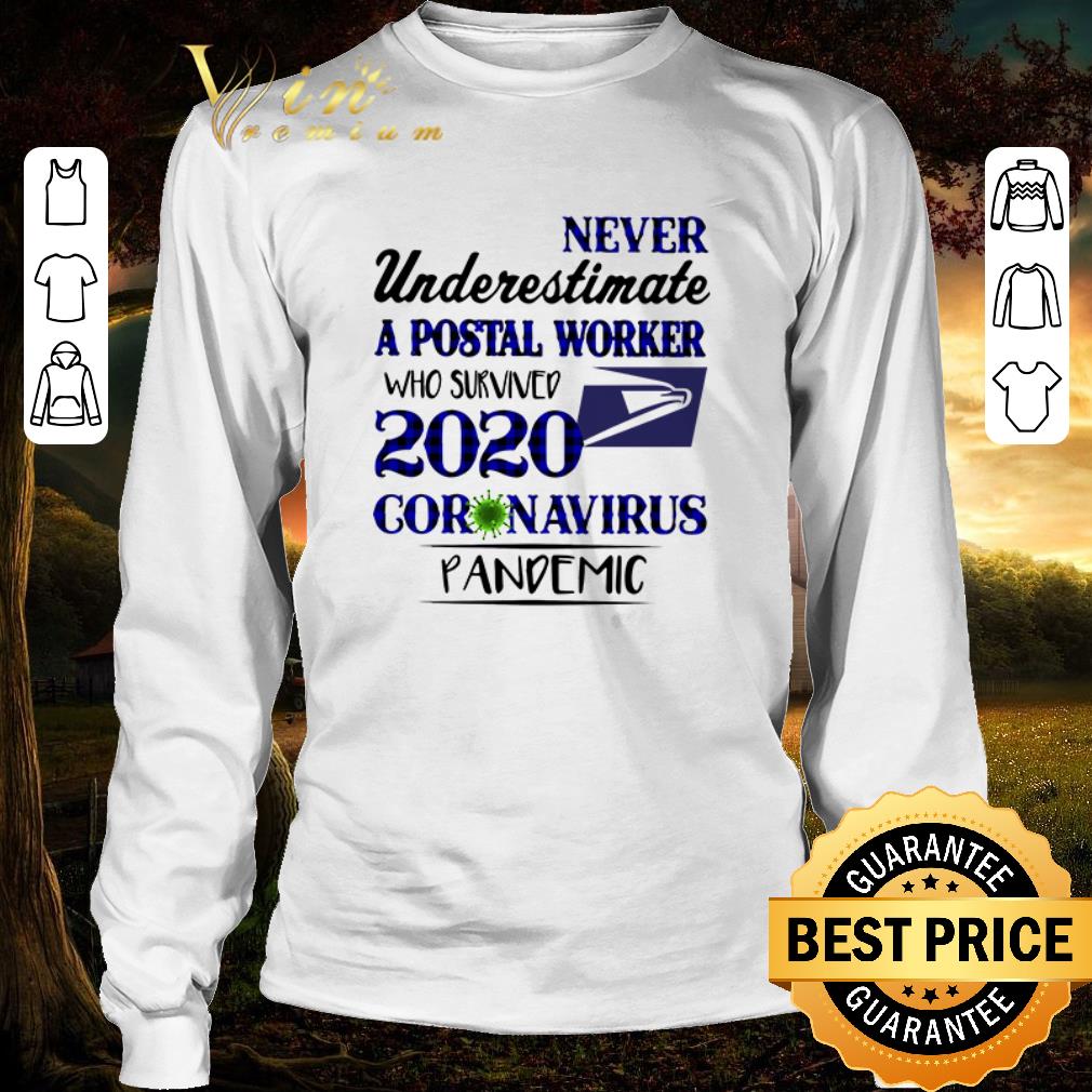 Pretty Never underestimate a postal worker who survived 2020 Covid 19 USPS shirt 2 Pretty Never underestimate a postal worker who survived 2020 Covid 19 USPS shirt 2