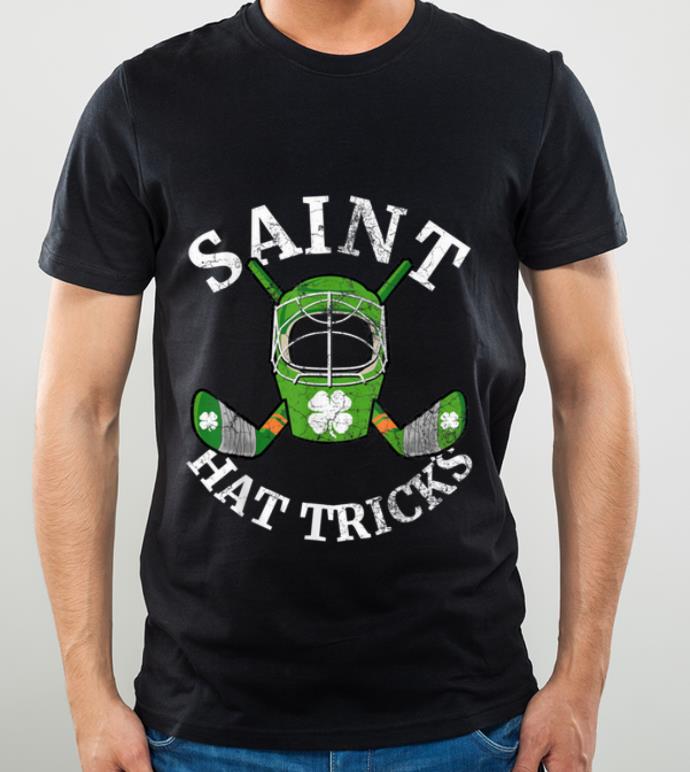 Pretty St. Patrick's Day Saint Hat Tricks Hockey Shamrock Kids Boys shirt