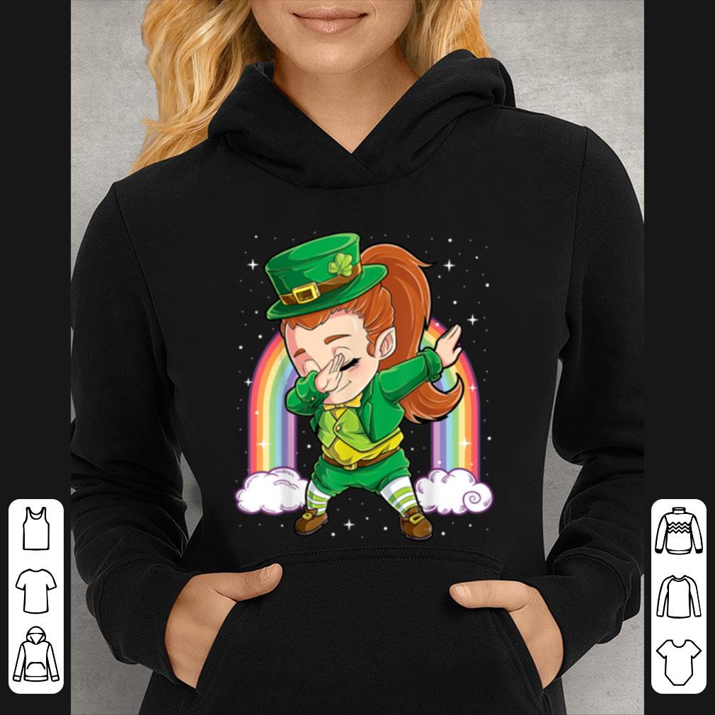 Top Dabbing Leprechaun Girl St Patricks Day Kids Women Gifts Dab shirt