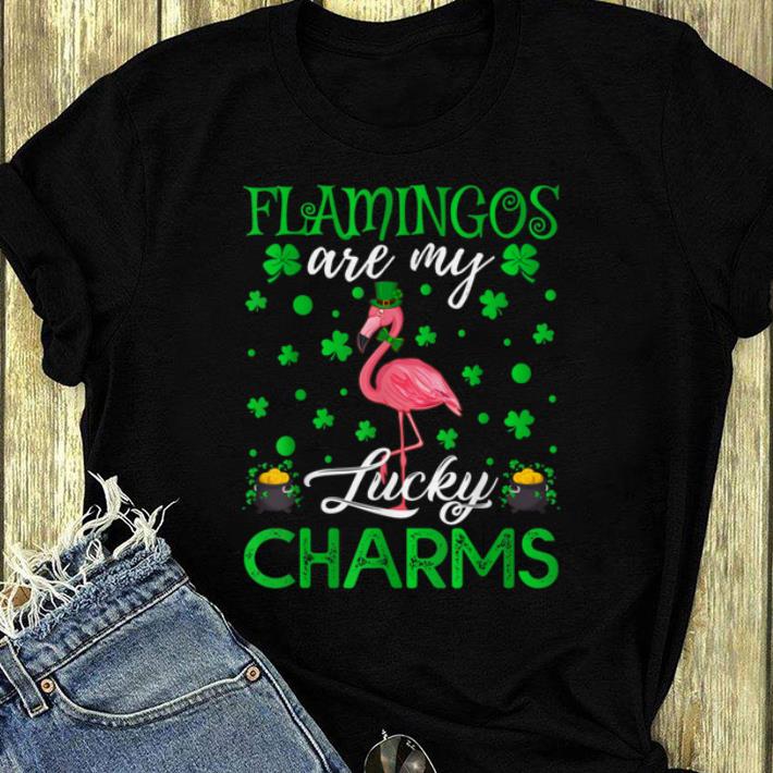 Top Flamingos Are My Lucky Charms Flamingo St. Patrick's Day shirt