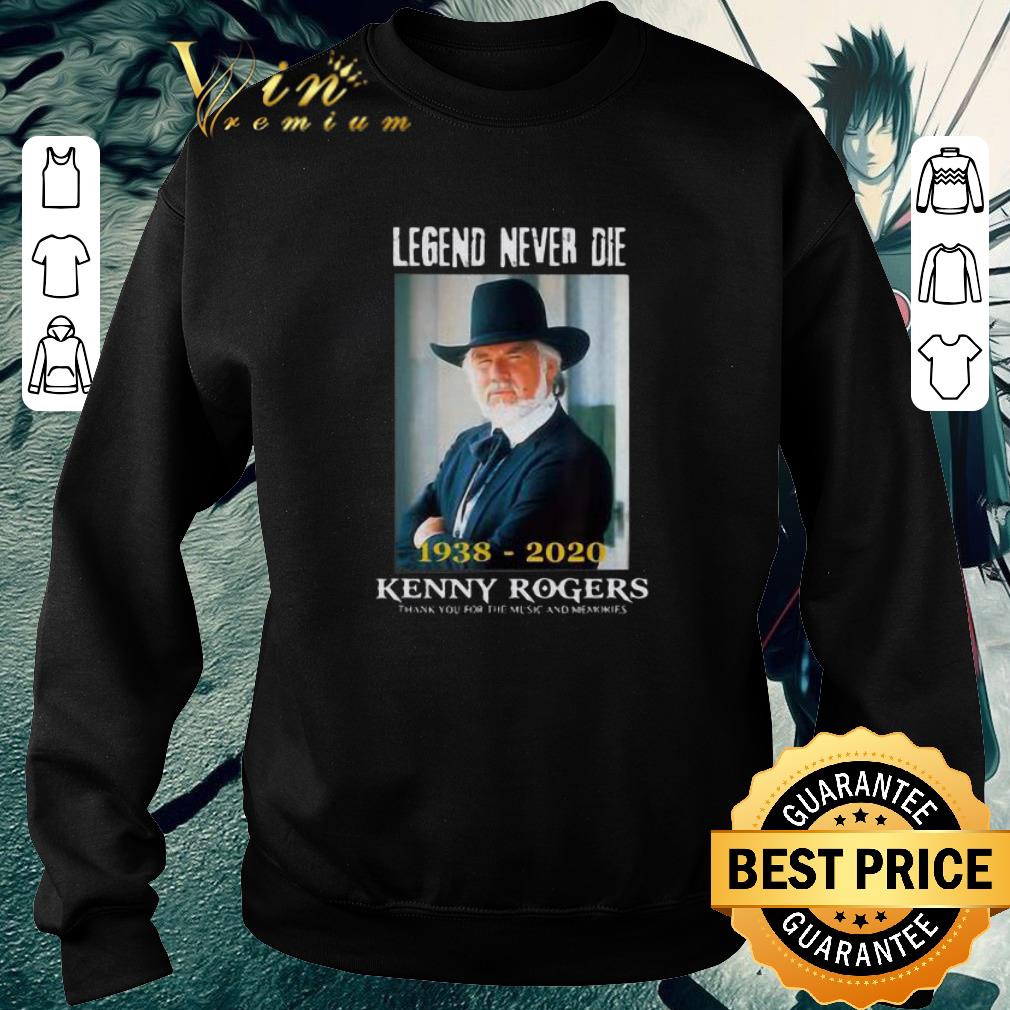 Top Legend never die 1938-2020 Kenny Rogers thank for music memories shirt