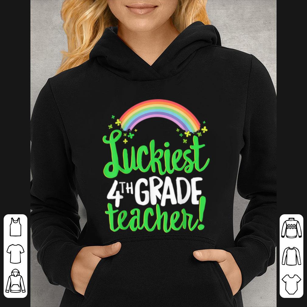 Top Luckiest 4th Grade Teacher St Patricks Day School shirt