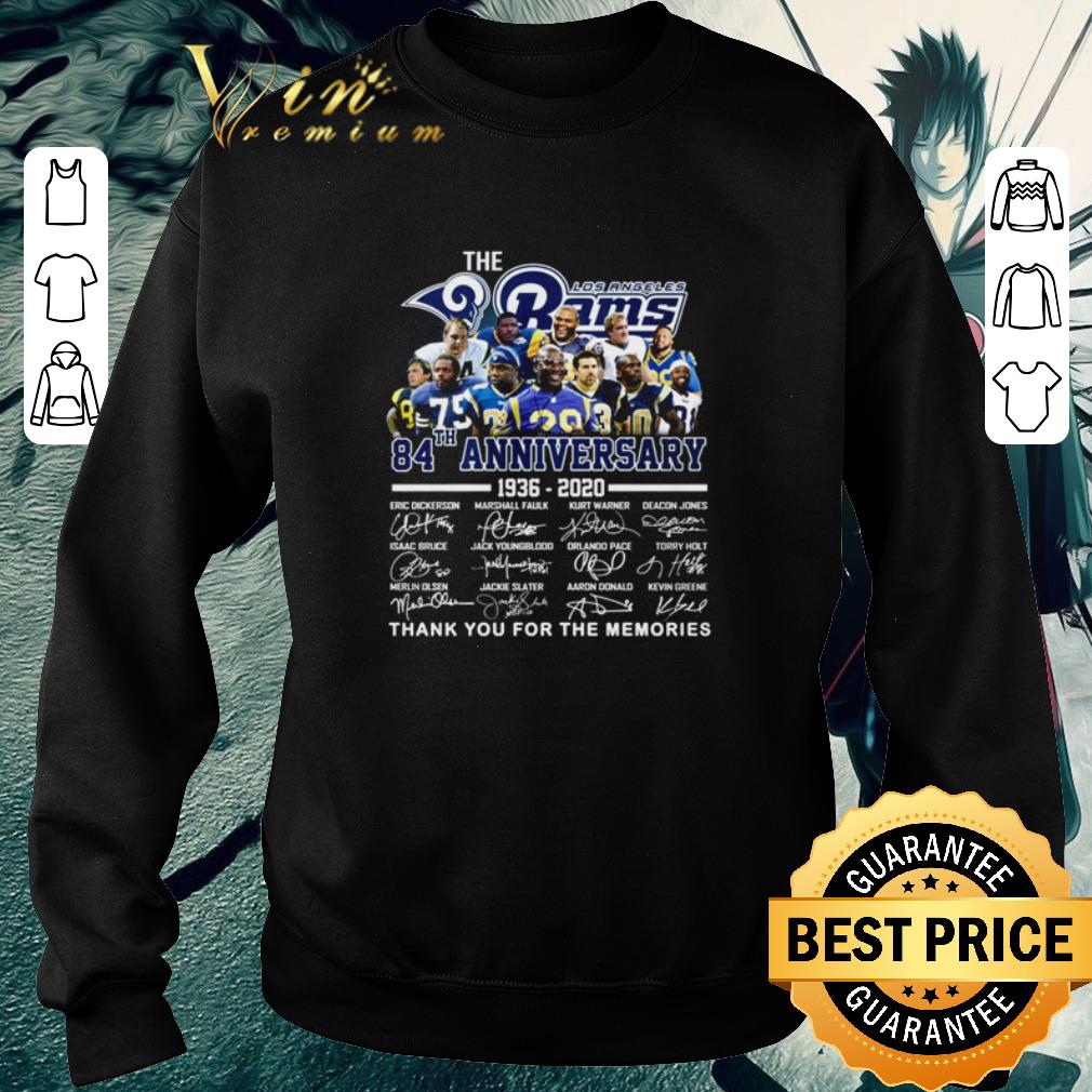 Top The Los Angeles Rams 84th anniversary 1936-2020 all signature shirt 6 Top The Los Angeles Rams 84th anniversary 1936-2020 all signature shirt
