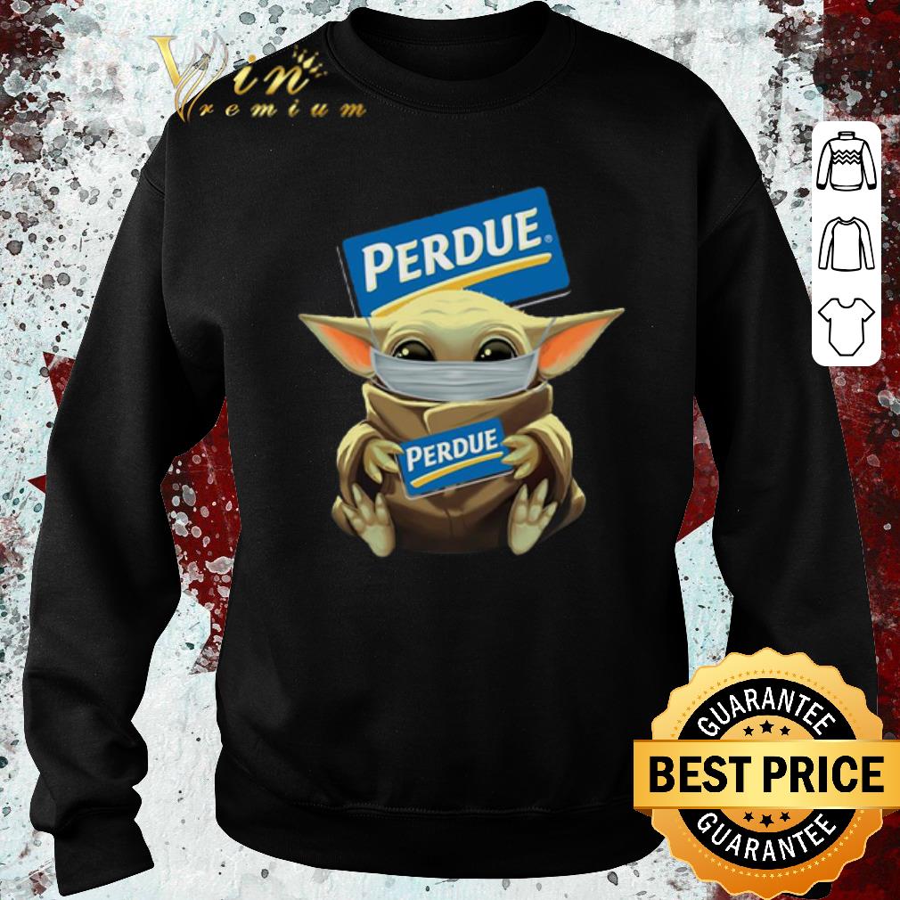 Awesome Baby Yoda Face Mask Perdue shirt