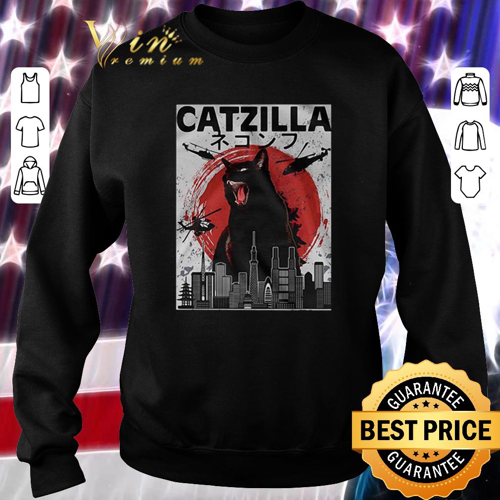 Funny Catzilla Japanese Cat Godzilla sunset shirt 6 Funny Catzilla Japanese Cat Godzilla sunset shirt